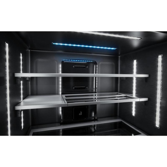 Jennair® Réfrigérateur à portes françaises à profondeur de comptoir et intérieur noir obsidienne RISE™, 72 po JFFCC72EHL