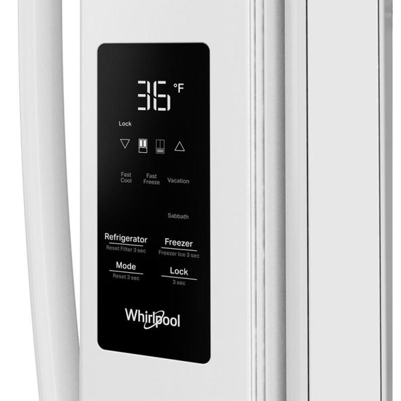 Whirlpool® Réfrigérateur à portes françaises avec machine à glaçons - 36 po - 31 pi cu WRFF3136SW