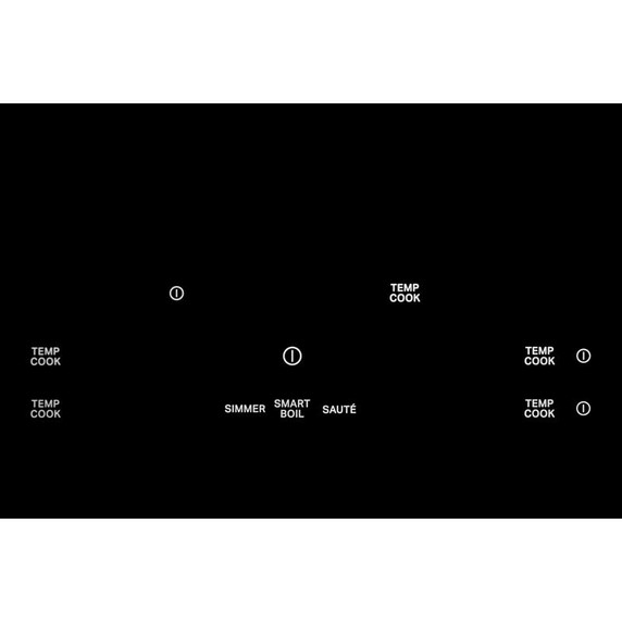 Kitchenaid® Table de cuisson à induction Temp Cook™ avec 5 zones de cuisson - 36 po KCIT736SBL