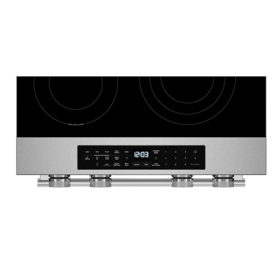 Kitchenaid® Cuisinière électrique coulissante avec deux éléments Even-Heat™ Hyper et modes de cuisson à convection - 5,3 pi cu YKSES530SPS