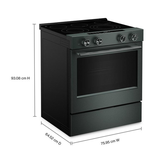 Kitchenaid® Cuisinière électrique coulissante avec deux éléments Even-Heat™ Hyper et modes de cuisson à convection - 5,3 pi cu YKSES530SJP