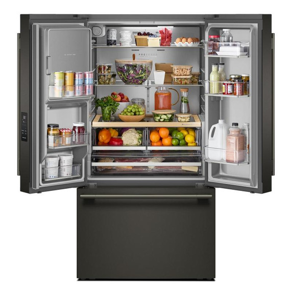 Kitchenaid® Réfrigérateur à portes françaises avec distributeur d’eau et de glaçons extérieur - 30 pi cu KRFF436SBE