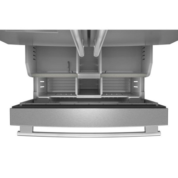 Kitchenaid® Réfrigérateur à portes françaises avec distributeur d’eau et de glaçons extérieur - 30 pi cu KRFF436SPS