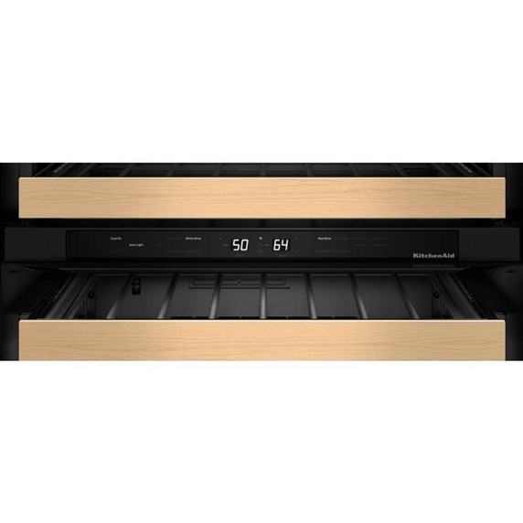 Kitchenaid® Cellier sous le comptoir avec porte-bouteilles à devant en bois à pleine extension - 24 po KUWL524SPS Kitchenaid® Cellier sous le comptoir avec porte-bouteilles à devant en bois à pleine extension - 24 po KUWL524SPS