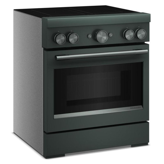 Cuisinière à induction non encastrée de style commercial à 4 éléments avec friture à air KitchenAid® de 30 po KFIS930SJP