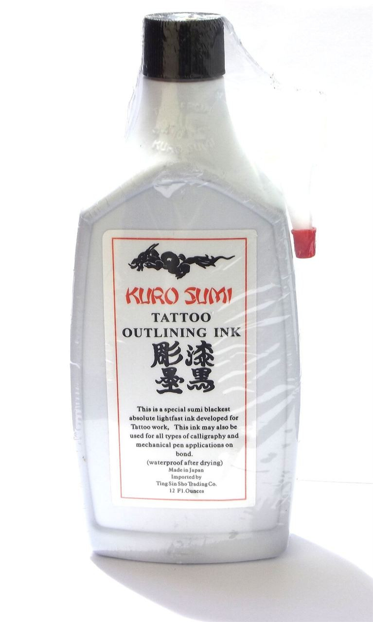 Kuro Sumi Black Outlining Ink - 12oz Bottle -82410