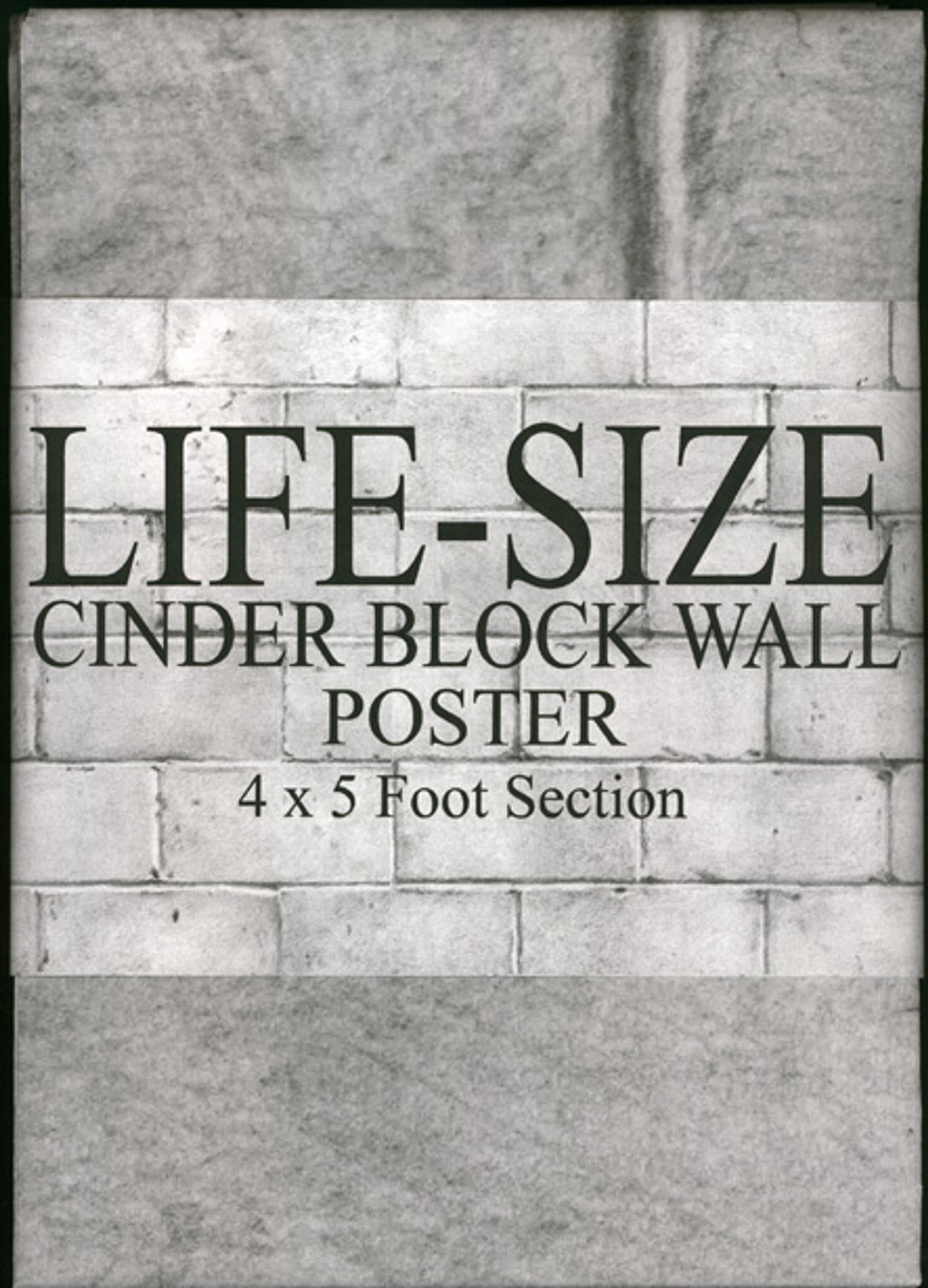 Cinder Block Wall Poster - Half Letter Press