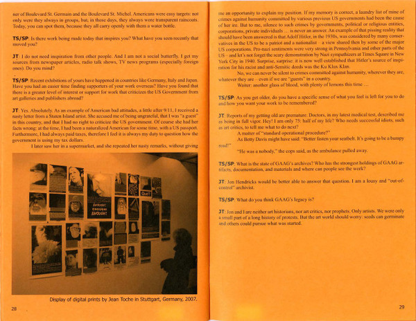 Temporary Conversations: Jean Toche / Guerrilla Art Action Group [PDF]