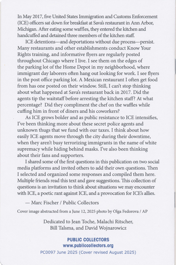 Who Shares the Restroom Code with ICE Agents? (5th printing)