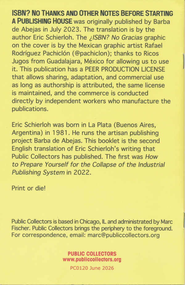ISBN? No Thanks + How to Prepare for the Collapse... PDFs