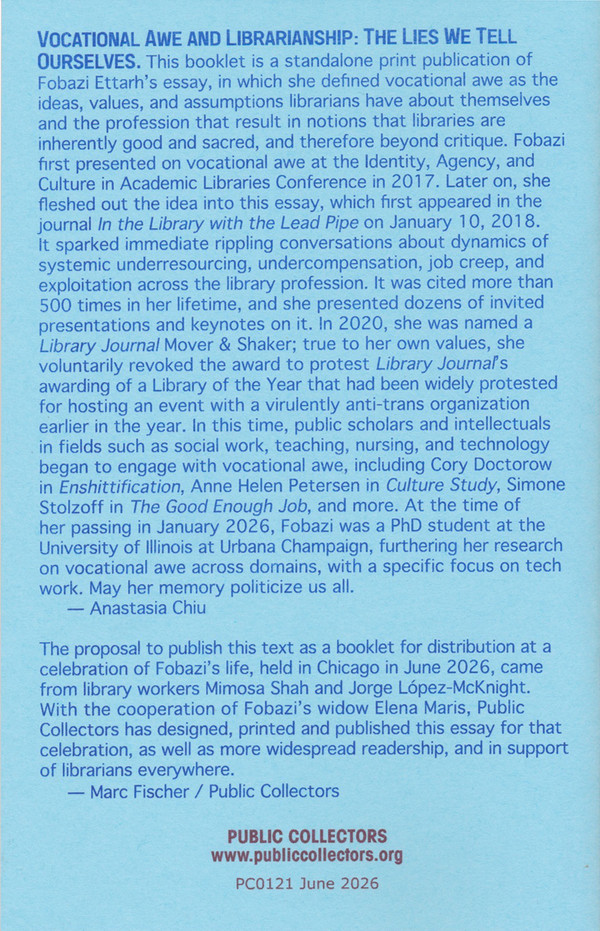 Vocational Awe and Librarianship: The Lies We Tell Ourselves