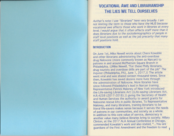 Vocational Awe and Librarianship: The Lies We Tell Ourselves