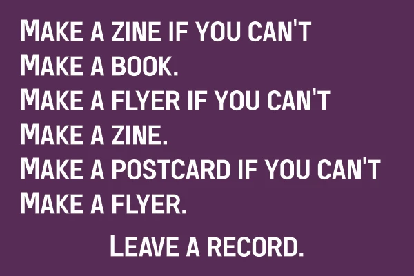 Leave A Record postcard (set of 4)
