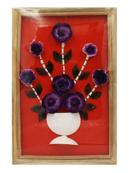 Purple White Caycay Flower Frame