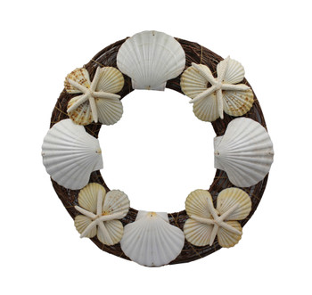  Vine & Grass Wreath-Seashells & Stars