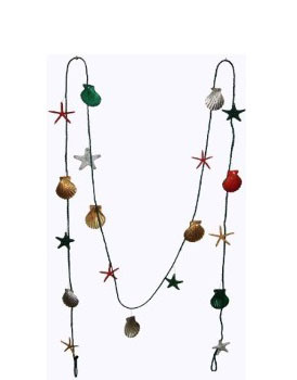 Christmas Garland W/Seashells 