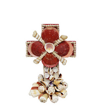 Pecten/Strombus Shell Cross Stand