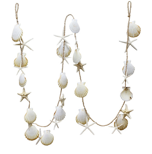 Garland w/White Finger/Knobby Starfish 8 ft