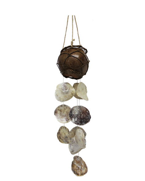 Coco Plant Hanger/Saddle Oyster Windchime 