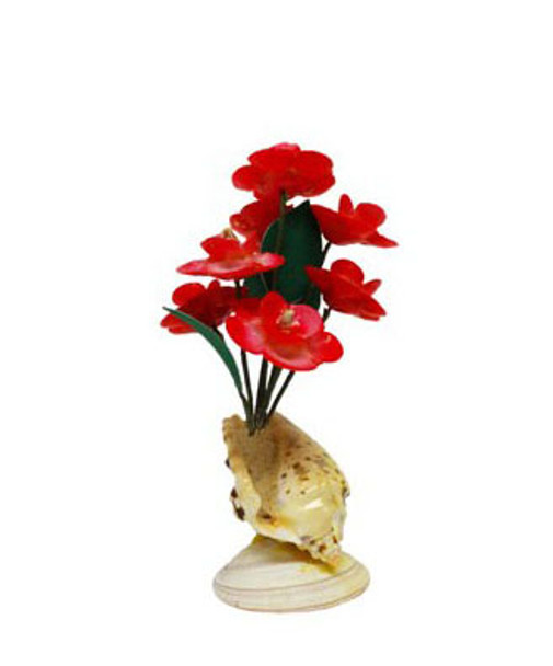  Red Flower Arrangement With Seashells