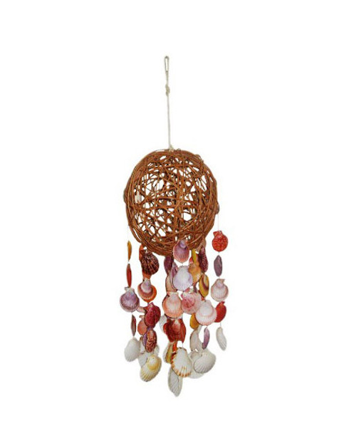 Sigid Ball Windchime w/ Pecten Nobilis & Irish Deep Scallop Seashells