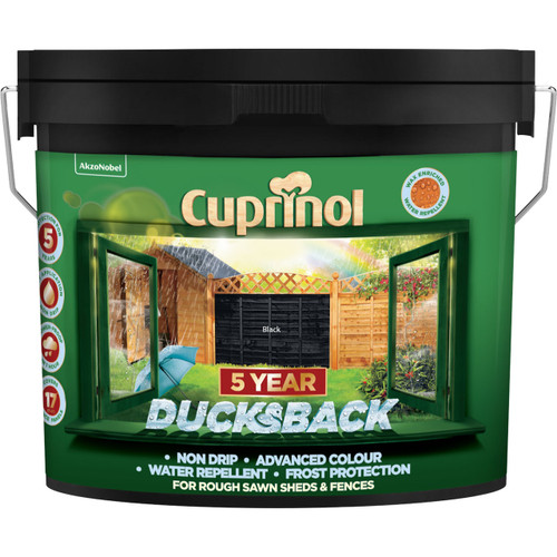 Cuprinol Cx 5 Year Ducksback, Black, 9l
