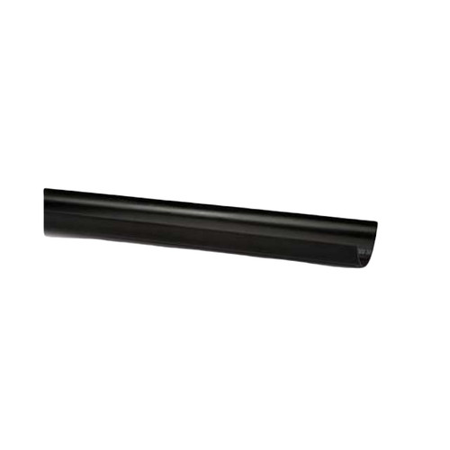Polypipe Half Round Gutter, 112mm, Black, 2m