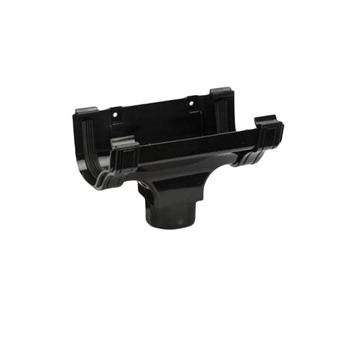 Polypipe Ogee Gutter, Black, Running Outlet