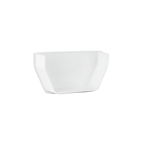 Polypipe Square Gutter, 112mm, White, Internal Stop End