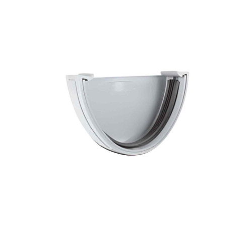 Polypipe Deep Capacity Gutter Stop End, 117mm x 75mm, Grey