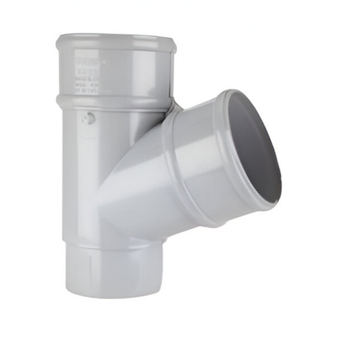 Polypipe Round Pipe, 68mm, Grey, 112.5 Degree Branch