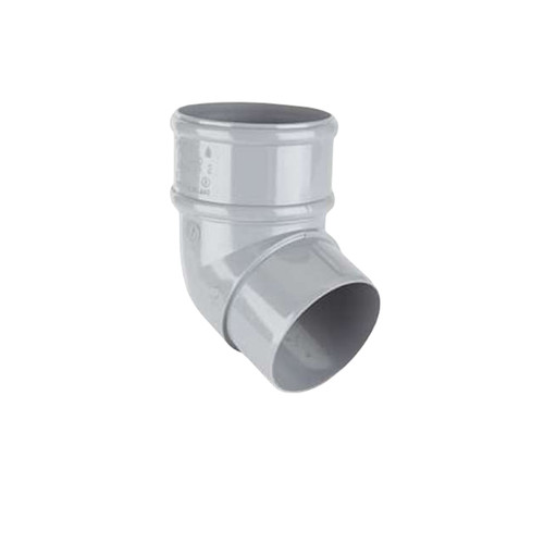 Polypipe Round Pipe, 68mm, Grey, 112.5 Degree Bend