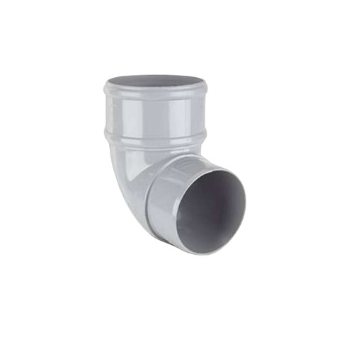 Polypipe Round Pipe, 68mm, Grey, 92.5 Degree Bend