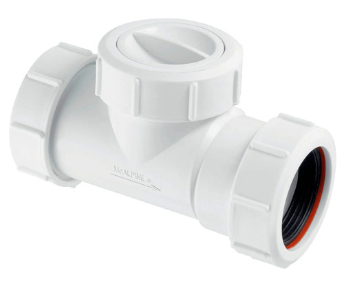 Mcalpine Multifit In-Line Non Return Valve, White, 40mm