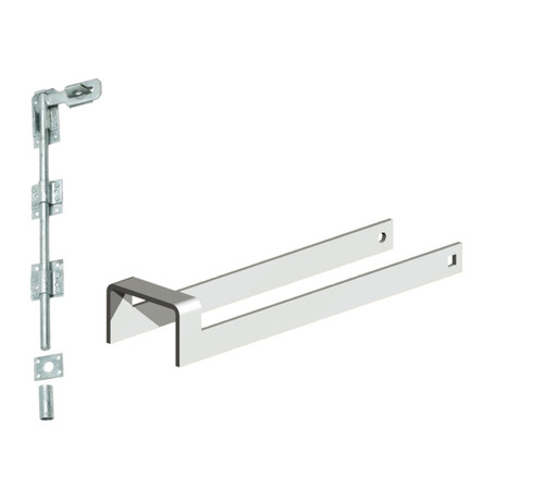 Gate Ironmongery 24 Loop Over Gate Latch with Drop Bolt Socket (Set of 2)