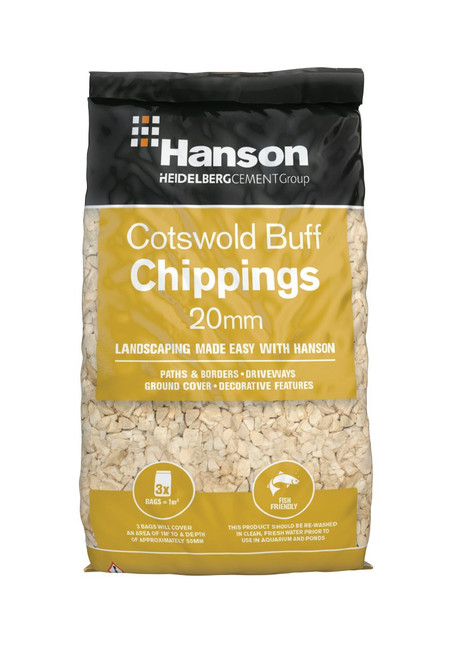 Pre Packed Bag 20mm, Cotswold Buff, Limestone Chippings