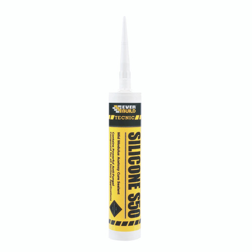 Everbuild S50 Sanitary Silicone Sealant, Manhattan Grey, 310ml