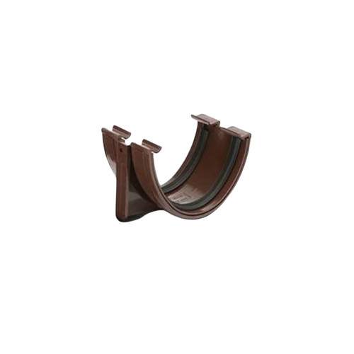 Polypipe Deep Capacity Gutter Union, 117mm x 75mm, Brown