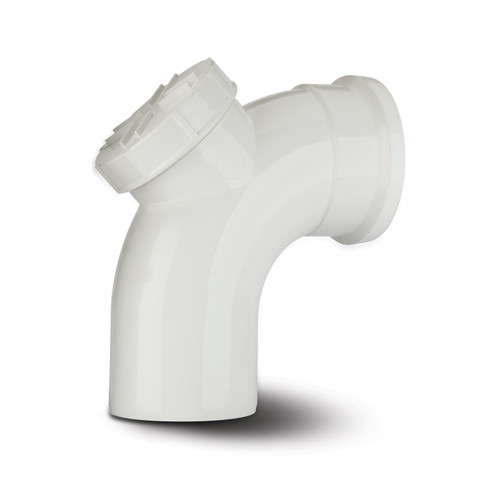Polypipe Soil & Vent 110mm White Access Bend 92.5Deg