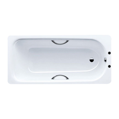 Eurowa 1700mm 2 Tap Hole Anti Slip & Twin Grip Bath