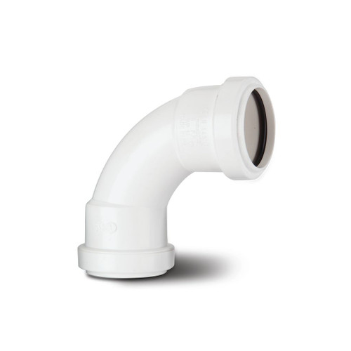 Polypipe Push Fit Waste 32mm White Swept Bend