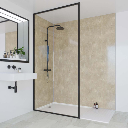 Multipanel Shower Panel 2400mm x 1200mm Travertine