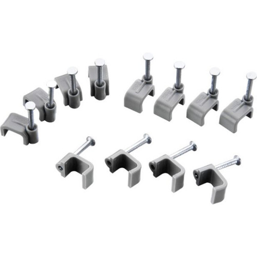 Bg Electrical Cable Clip, Polypropylene, 25 Year Warranty, Grey, 9mm, 50 Pieces