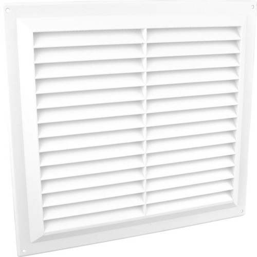 Manthorpe Louvre Vent with Flyscreen, White, 258 x 10 x 238mm