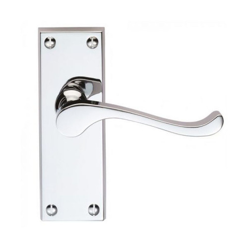 Sterling, Cont Victorian Scroll Lever Latch Handle, Chrome
