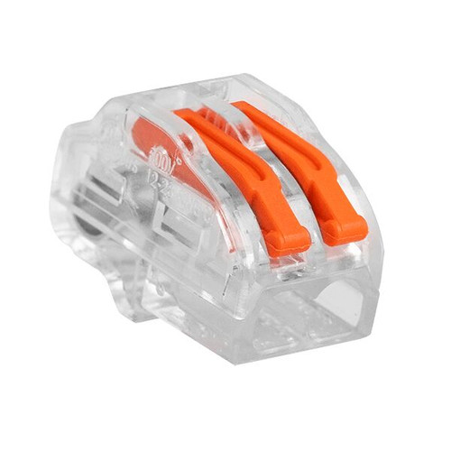 Q-Crimp QL Lever Wire Connector, Polycarbonate Clear, 20.7 x 12.2 x 14.5mm, 32A, 50 Box