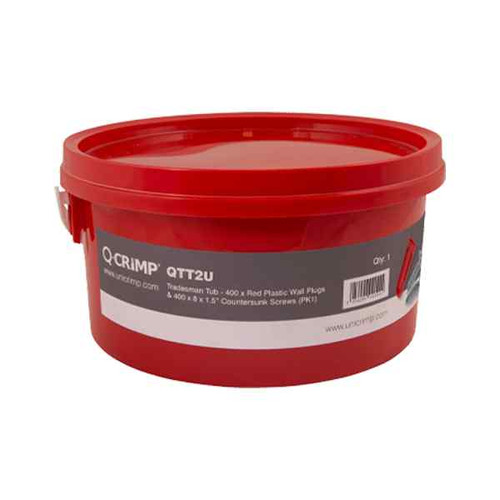 Unicrimp Red Wall Plug, High-Density Polyethylene, 30mm, CE;UKCA, 1 Box