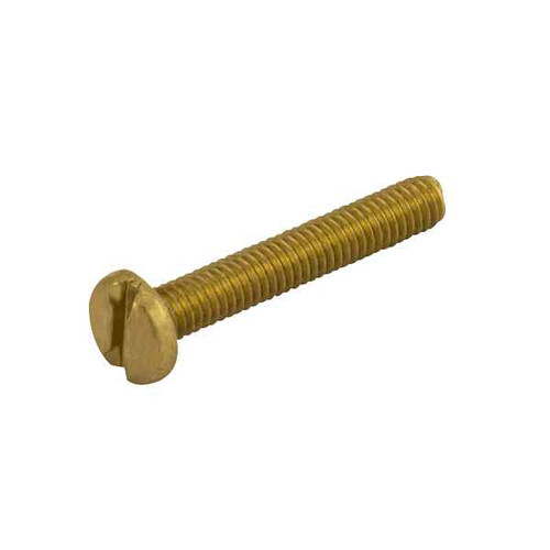 Unicrimp Brass Panhead Screw M4 x 12mm, CE;UKCA, 12mm Length, 8mm Head, 100 Box