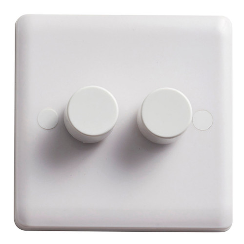 Vimark Curve Vc1415, 2 Gang, 2 Way Led Dimmer, White