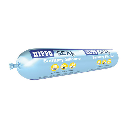 Hippo Sealit Sanitary Silicone, Translucent, 400ml Sausage
